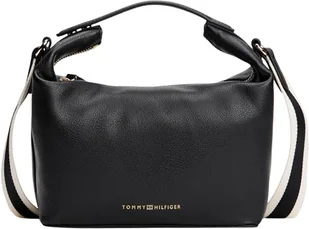 Tommy Hilfiger Damska Th Logotape Med Crossover Aw0aw17451, czarny (czarny), One Size - Torebki damskie - miniaturka - grafika 1