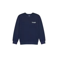 Bluzy męskie - felpa uomo wrangler 112357328 navy - miniaturka - grafika 1