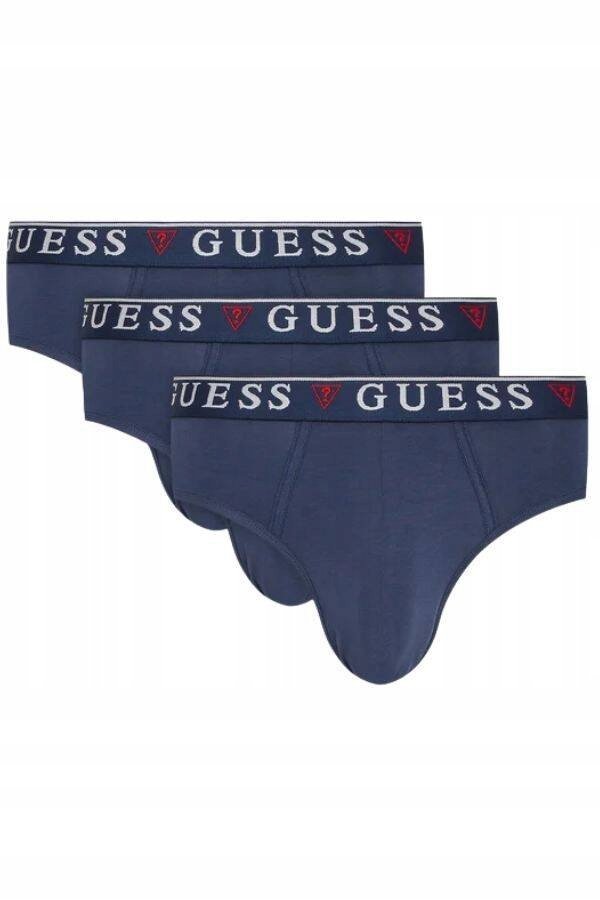 SLIPY MĘSKIE GUESS U97G00 K6YW1 GRANATOWE 3 PACK - S
