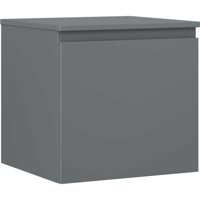 Mexen Orio szafka łazienkowa podumywalkowa 50 cm z blatem, 1 szuflada, grafit mat - 91A10-05047-1-BFC66