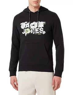 Bestseller A/S Męska bluza z kapturem Jcodust Sweat Hood Sn, czarny, XXL - Bluzy męskie - miniaturka - grafika 1