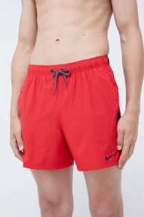 Stroje kąpielowe - Nike szorty kąpielowe Contend kolor czerwony - grafika 1