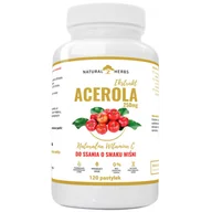 Witaminy i minerały - Natural Herbs Acerola 250 mg naturalna witamina C 120 pastylek do ssania 1146120 - miniaturka - grafika 1