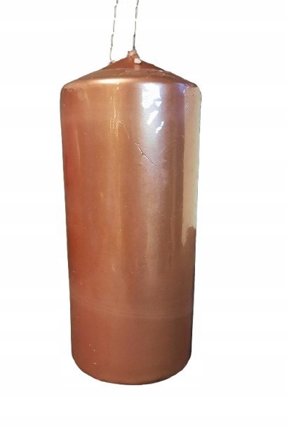 Świeca walec różowa metaliczna 2 szt 70 x 160 mm 70 x 130 mm