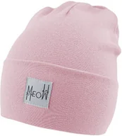 Czapki dla dzieci - Dziewczęca czapka na wiosnę jesień z bawełny Noviti CP071-G-03 Brudny Róż - miniaturka - grafika 1