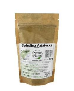 NATUR PLANET, SPIRULINA AZJATYCKA W PROSZKU, 100 g - Zdrowa żywność - miniaturka - grafika 1