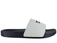 Klapki i japonki męskie - Klapki męskie Levis June Batwing białe_44 - miniaturka - grafika 1