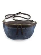 Torby sportowe - Marlon Skórzana saszetka w kolorze niebiesko-brązowym - 32 x 15 x 14 cm - miniaturka - grafika 1