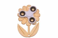 Zabawki interaktywne dla dzieci - Dekor kwiatuszek i jasny popiel spinner do tablicy manipulacyjnej. - miniaturka - grafika 1