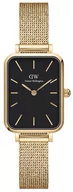 Zegarki damskie - Zegarek Daniel Wellington DW00100557 Quadro Pressed Evergold Black - miniaturka - grafika 1