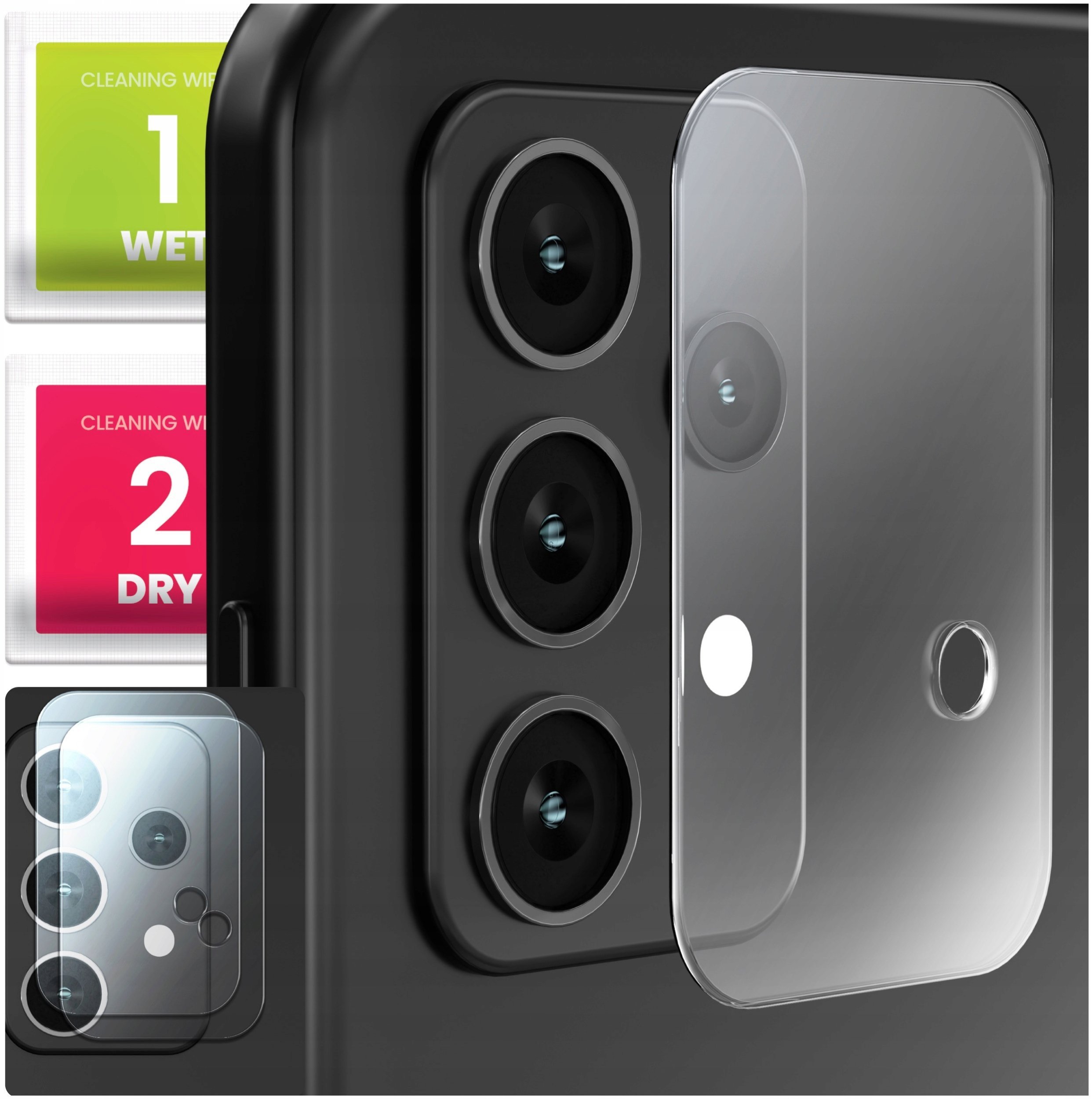 2-PAK Szkło Na Aparat Do Samsung Galaxy A72 5G Hartowane, Na Obiektyw, 9H