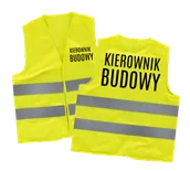 Gadżety na imprezę - Kamizelka odblaskowa - KIEROWNIK BUDOWY - miniaturka - grafika 1