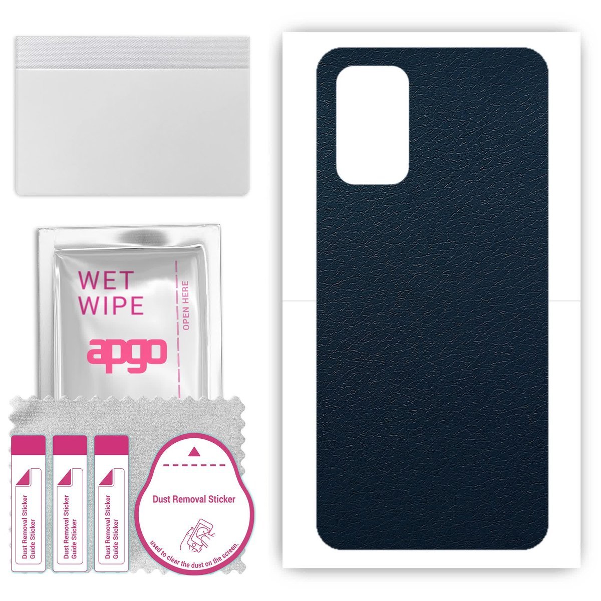 Folia naklejka skórka strukturalna na TYŁ do HTC Wildfire E Star - Skóra Granatowa - apgo SKINS