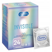 Prezerwatywy - Durex Durex prezerwatywy Invisible dodatkowo nawilżane 24 szt cienkie - miniaturka - grafika 1