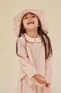 Bluzki dla dziewczynek - Konges Sløjd bluzka bawełniana dziecięca kolor różowy gładka - miniaturka - grafika 1