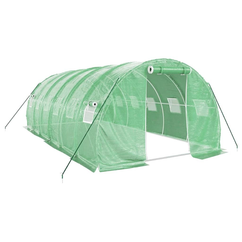 Prolenta Premium - Szklarnia z ramą stalową zielona 18 m² 6x3x2 m