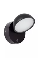 Lampy ogrodowe - Kinkiet zewnętrzny ruchomy czarny z czujnikiem zmierzchu wbudowany LED 12W FINN Lucide - miniaturka - grafika 1