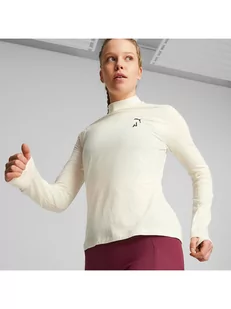 Puma Koszulka funkcyjna "Seasons" w kolorze kremowym - Koszulki sportowe damskie - miniaturka - grafika 1