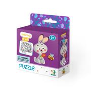 Puzzle - DOBRA FIRMA Puzzle + Kolorowanka Zajączek 300121 - miniaturka - grafika 1