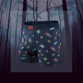 Majtki męskie - SAXX Bokserki męskie Ultra Boxer Brief Fly Navy Buggin r. S - miniaturka - grafika 1