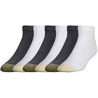 Skarpetki damskie - Gold Toe Męskie 6-pak bawełniane skarpety sportowe ćwierć (65 P), czarne i białe, duże (opakowanie 6 szt.) - miniaturka - grafika 1
