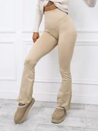 Legginsy - LEGGINSY PUSH UP Z ROZSZERZANĄ NOGAWKĄ- BEŻOWE - Olika - miniaturka - grafika 1