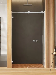 Drzwi prysznicowe New Trendy Softi X 120x200 wnękowe chrom transparentne lewe EXK-5251 - Ścianki i drzwi prysznicowe - miniaturka - grafika 1