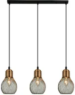 Lampy sufitowe - ELEM Nowoczesna lampa na listwie trzy klosze 1998/3 BL CO z serii EDISON - miniaturka - grafika 1