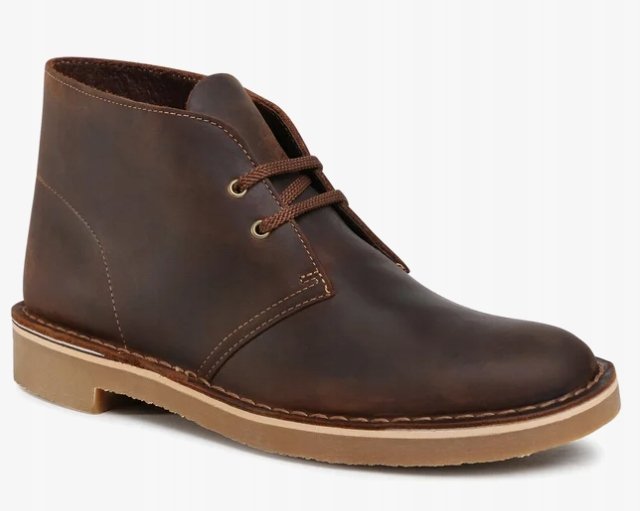 CLARKS TRZEWIKI MĘSKIE BRĄZOWE SKÓRZANE SZNUROWANE 44,5 16IA