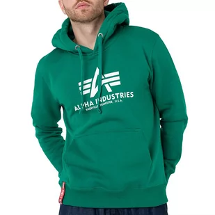 Bluza Alpha Industries Basic Hoody 178312668 - zielona - Bluzy sportowe męskie - miniaturka - grafika 1