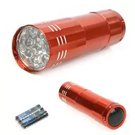 Latarki - Mini latarka 9 led latarki 15-9 diodowa brelok - miniaturka - grafika 1