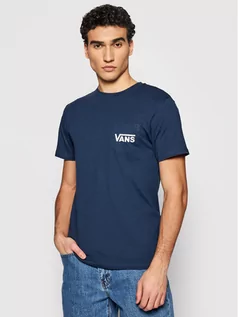 Koszulki męskie - Vans T-Shirt Otw Classic VN0A2YQV Granatowy Slim Fit - grafika 1