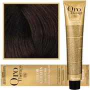 Farby do włosów i szampony koloryzujące - Fanola Tinte Oro Therapy 24 K Keratin Color 5.00 castao claro Natural Intenso 100 ML Crema colorante stałe para el cabello Sin amon iaco | enriq uecido con Keratina, aceite de argán, Oro Puro MICROA HC-18-10 - miniaturka - grafika 1