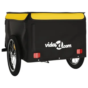 Przyczepka rowerowa, czarno-żółty, 45 kg, żelazo  Lumarko! - Przyczepki rowerowe - miniaturka - grafika 9