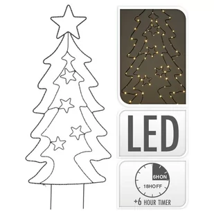 Koopman Ambiance Ozdoba świąteczna w kształcie choinki, 90 diod LED - Oświetlenie świąteczne - miniaturka - grafika 1