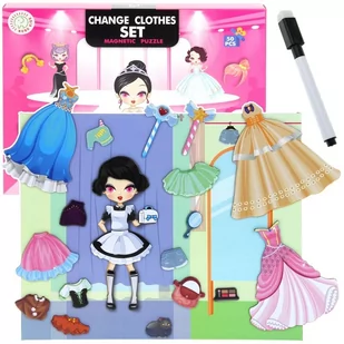 Nobo Kids, Puzzle Magnetyczne Układanka Ubieranie Lalki 58 el - Puzzle - miniaturka - grafika 1