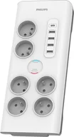 Listwy zasilające - Listwa zasilająca Philips Listwa antyprzepięciowa 6 gniazd + 5 USB Philips - miniaturka - grafika 1