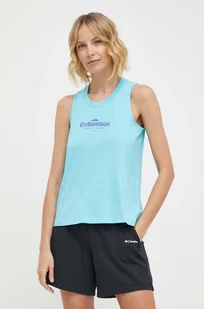 Columbia top North Cascades damski kolor niebieski - Koszulki sportowe damskie - miniaturka - grafika 1