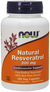 Now Foods NOW Natural Resveratrol 200mg 120vegcaps - Witaminy i minerały - miniaturka - grafika 2