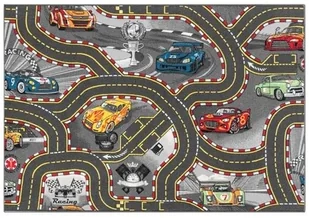 Legetæppe - Racer bane - 140 x 200 cm - Maty edukacyjne - miniaturka - grafika 1