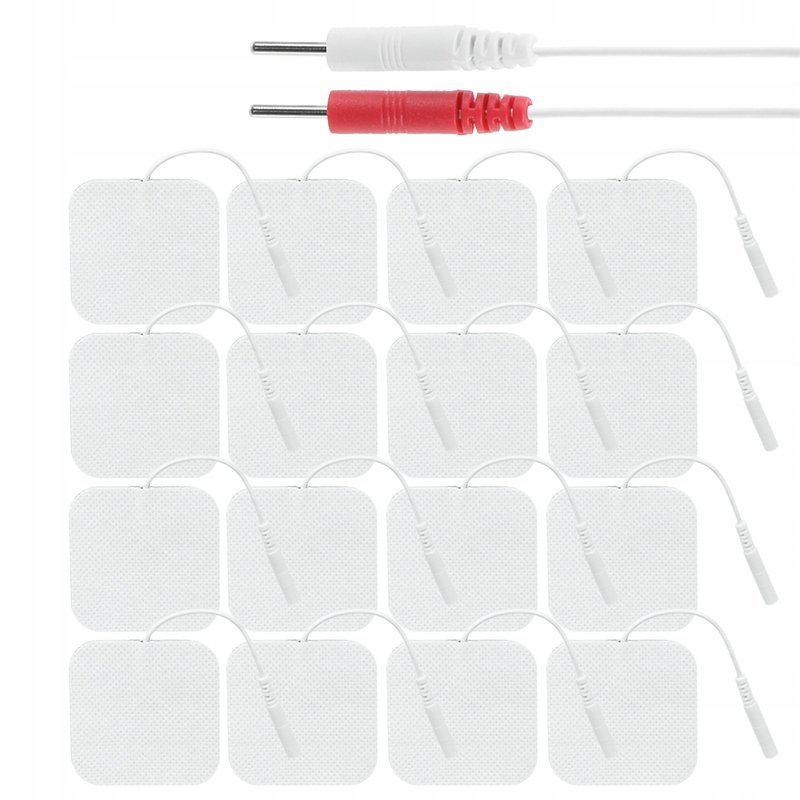 Elektrody Żelowe Tens Ems 4X4 Cm Nakładki Pady Do Elektrostymulatora 16 Szt