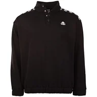Bluzy męskie - Kappa Męska bluza Lestor męska, regularny krój, Caviar, XXL - miniaturka - grafika 1