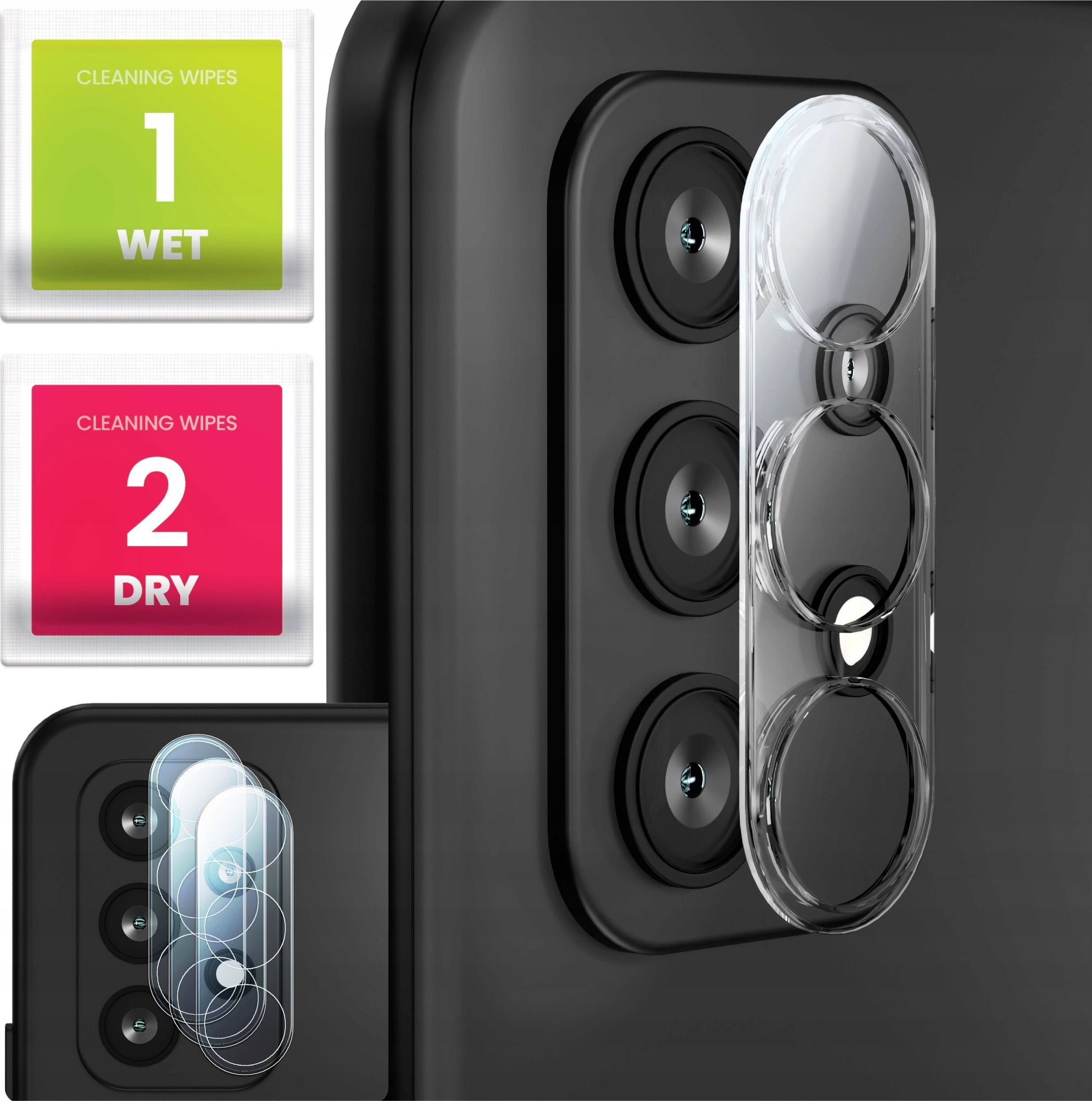 3-PAK Szkło Na Aparat Do Samsung Galaxy A23 5G Hartowane, Ochronne, 9H