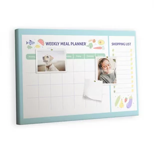 Kolorowy Organizer - Tablica Korkowa z Pinezkami - Planer posiłków 60x40 cm - Planery - miniaturka - grafika 1
