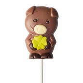 Czekolada - CZEKOLADOWY LIZAK ŚWINKA Z KONICZYNĄ 35G - miniaturka - grafika 1