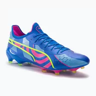 Piłka nożna - Buty piłkarskie męskie PUMA King Ultimate Energy FG/AG ultra blue/luminous pink/luminous blue - miniaturka - grafika 1