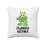 Poduszki dekoracyjne - Żajebista Kuzynka - poduszka prezent dla kuzynki - miniaturka - grafika 1