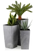 Donice - Nowoczesne donice DONICZKA ogrodowa balkonowa z wkładem szary beton 3szt - miniaturka - grafika 1