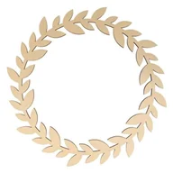 Ozdoby bożonarodzeniowe - Drewniany wianek ścienny Ø 35 cm - Liście - miniaturka - grafika 1