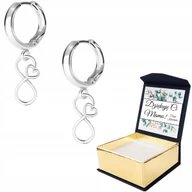 Kolczyki - Kolczyki srebrne Nieskończoność 925 WŁASNY NADRUK - miniaturka - grafika 1